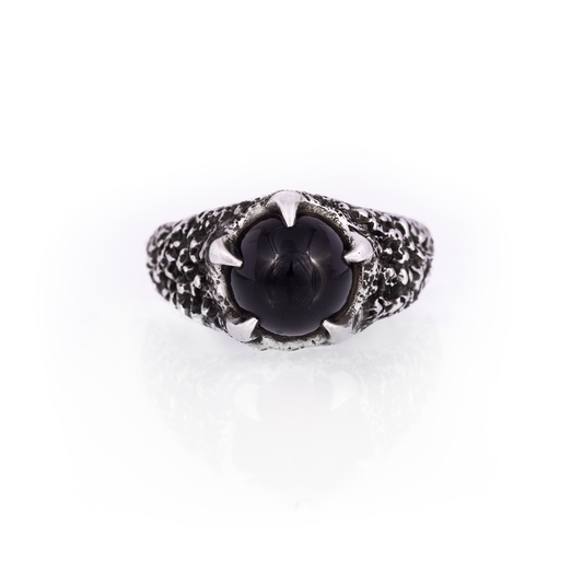 Size 8 Black Onyx Pentaclaw Ring