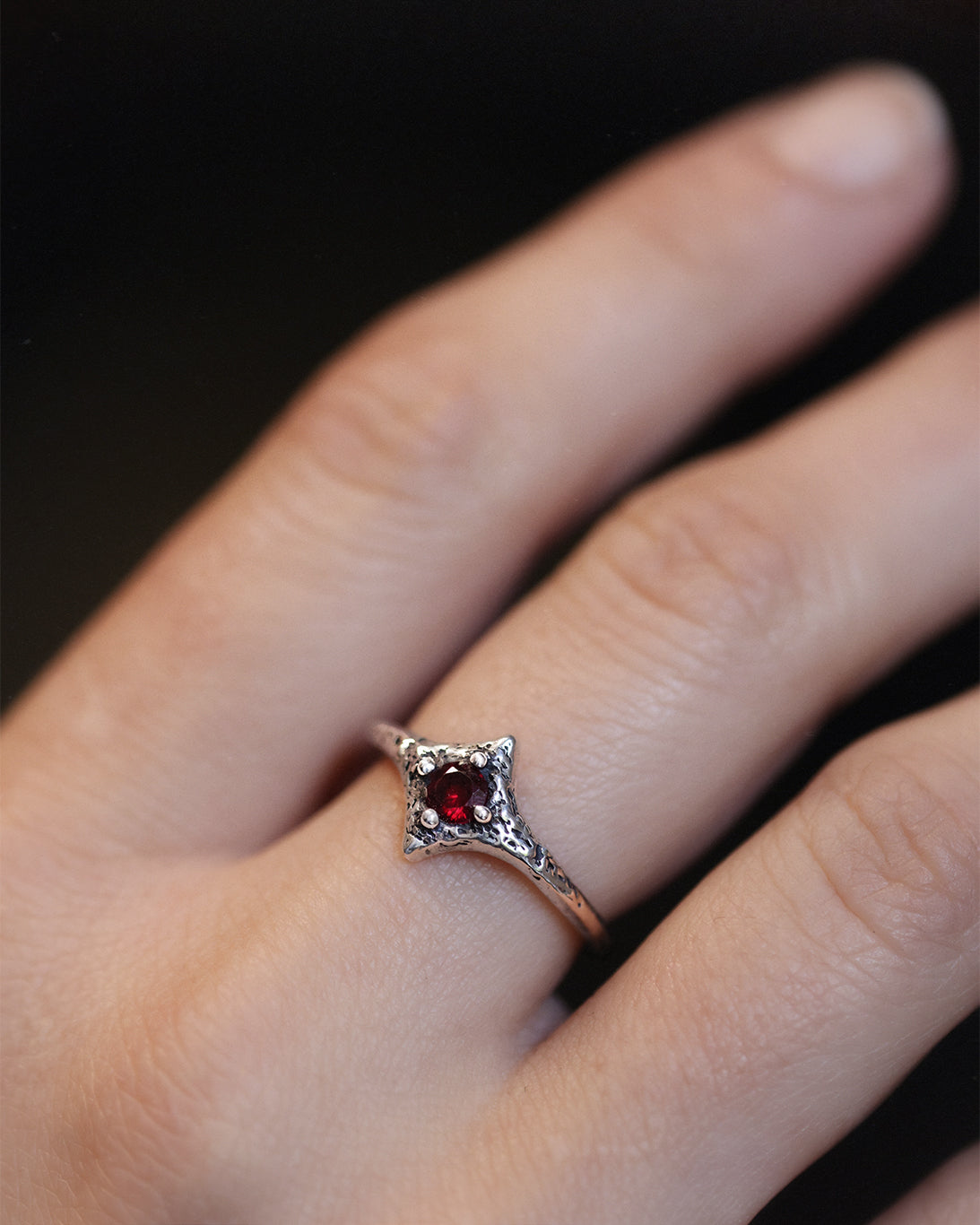Garnet Pixie Ring